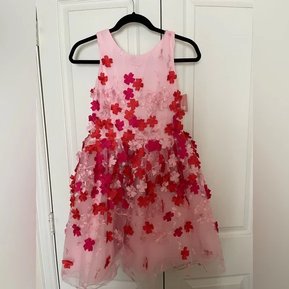 Zoe LTD Girls 12 Pink Floral Dress Neiman Marcus Exclusive Dress NEW WITH  TAGS